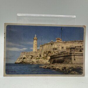 Vintage Havana Cuba Morro Castle Postcard  Historic Landmark
